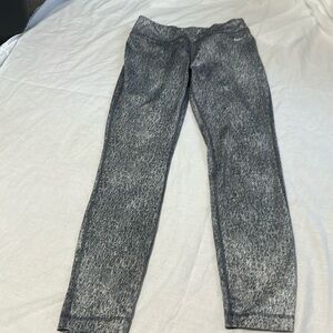 Nike Black and White Leggings Large Activewear